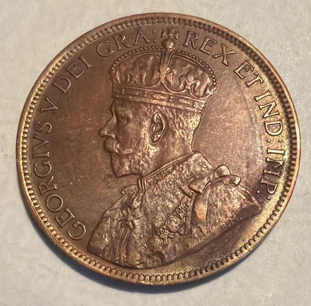 CANADA 1917 One 1 Large Cent King George V