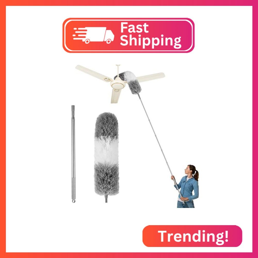 Dusters for Cleaning,Feather Duster with Extension Pole,Ceiling Fan Cleaner Dust