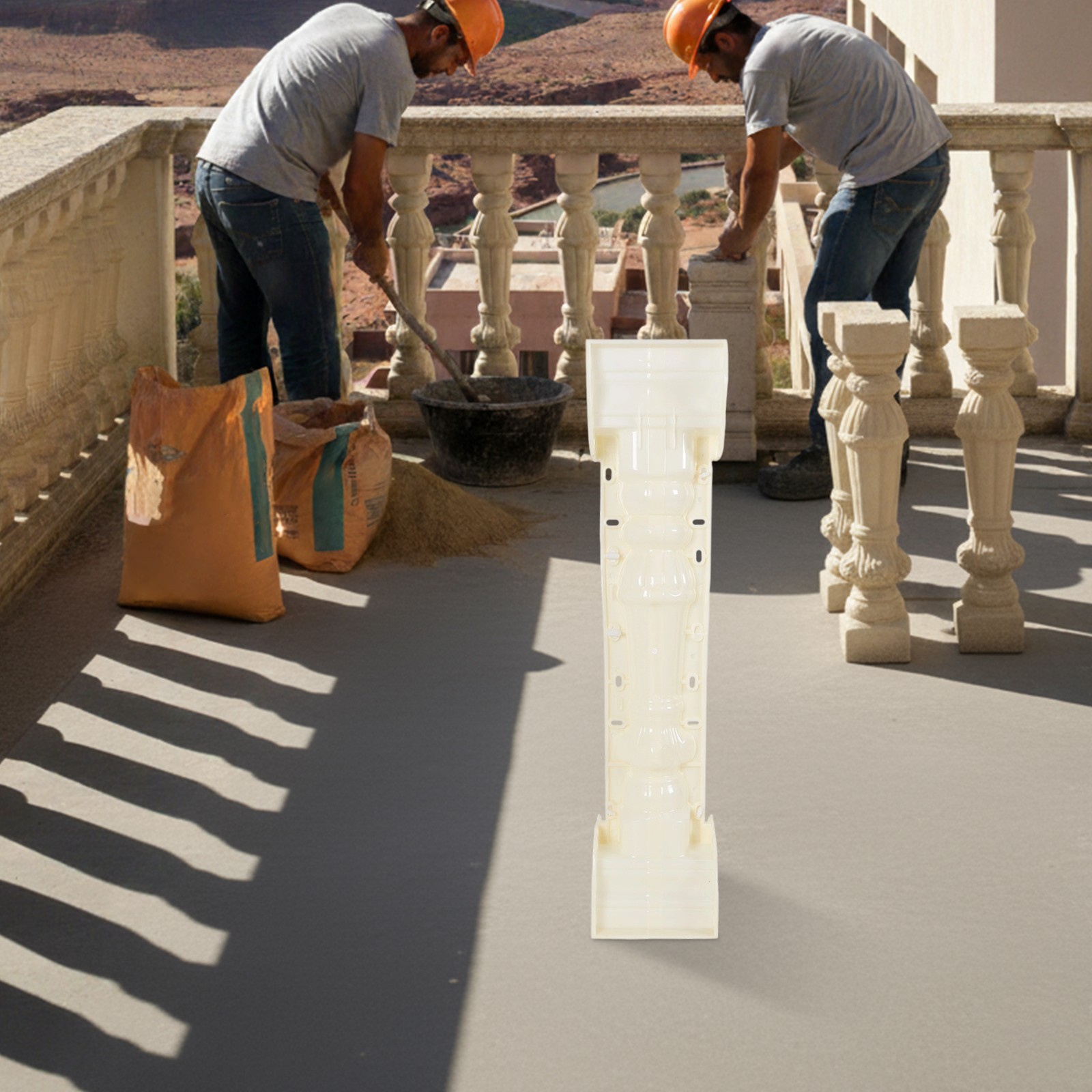 Balustrades Mold Set 89cm Mould Fits For Concrete Plaster Cement Plastic Casting