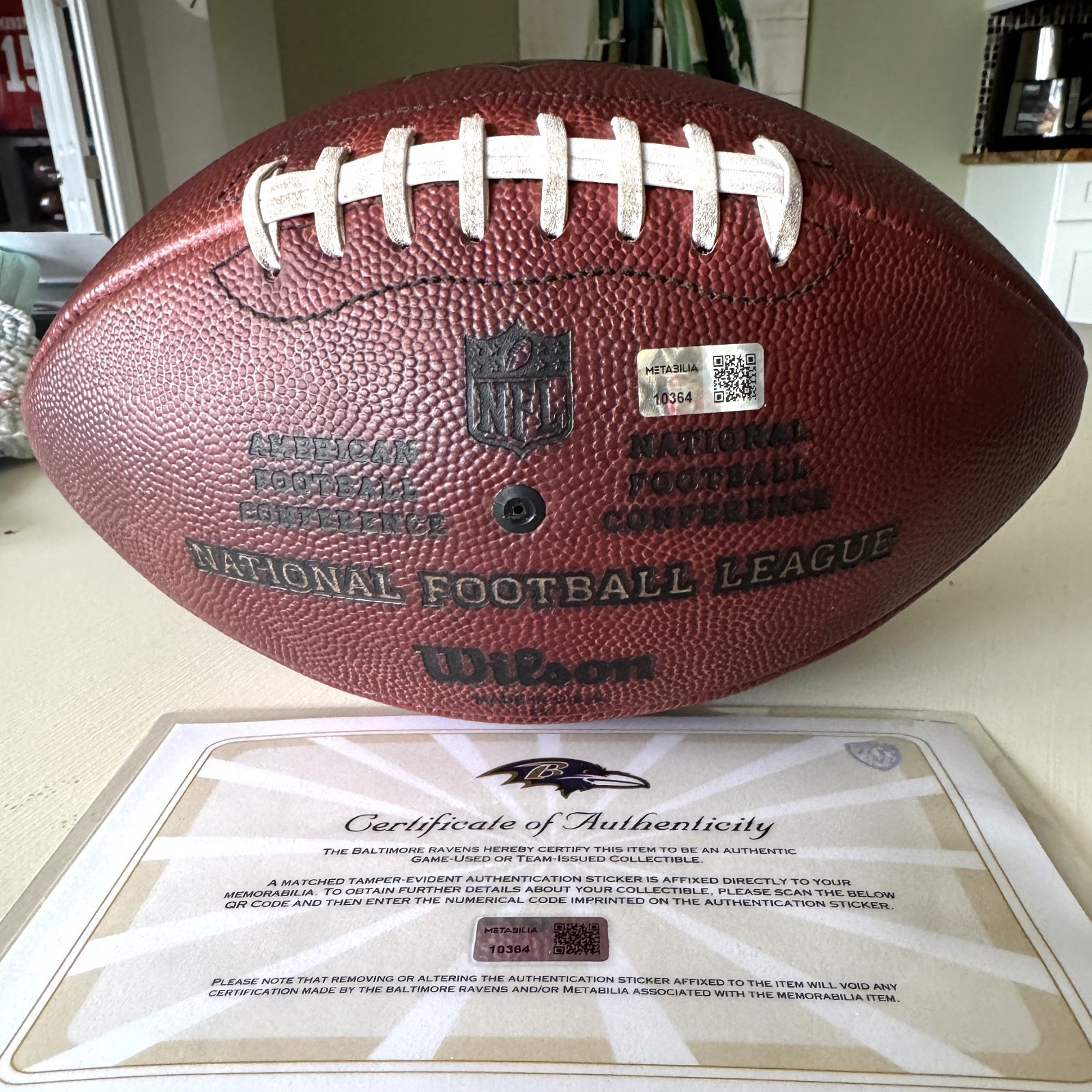 Lamar Jackson PHOTOMATCHED GAME-USED Ravens Football vs Chiefs 01/28/24 AFC game