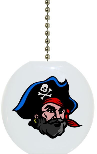 Pirate Solid CERAMIC Ceiling Fan Light Lamp Pull