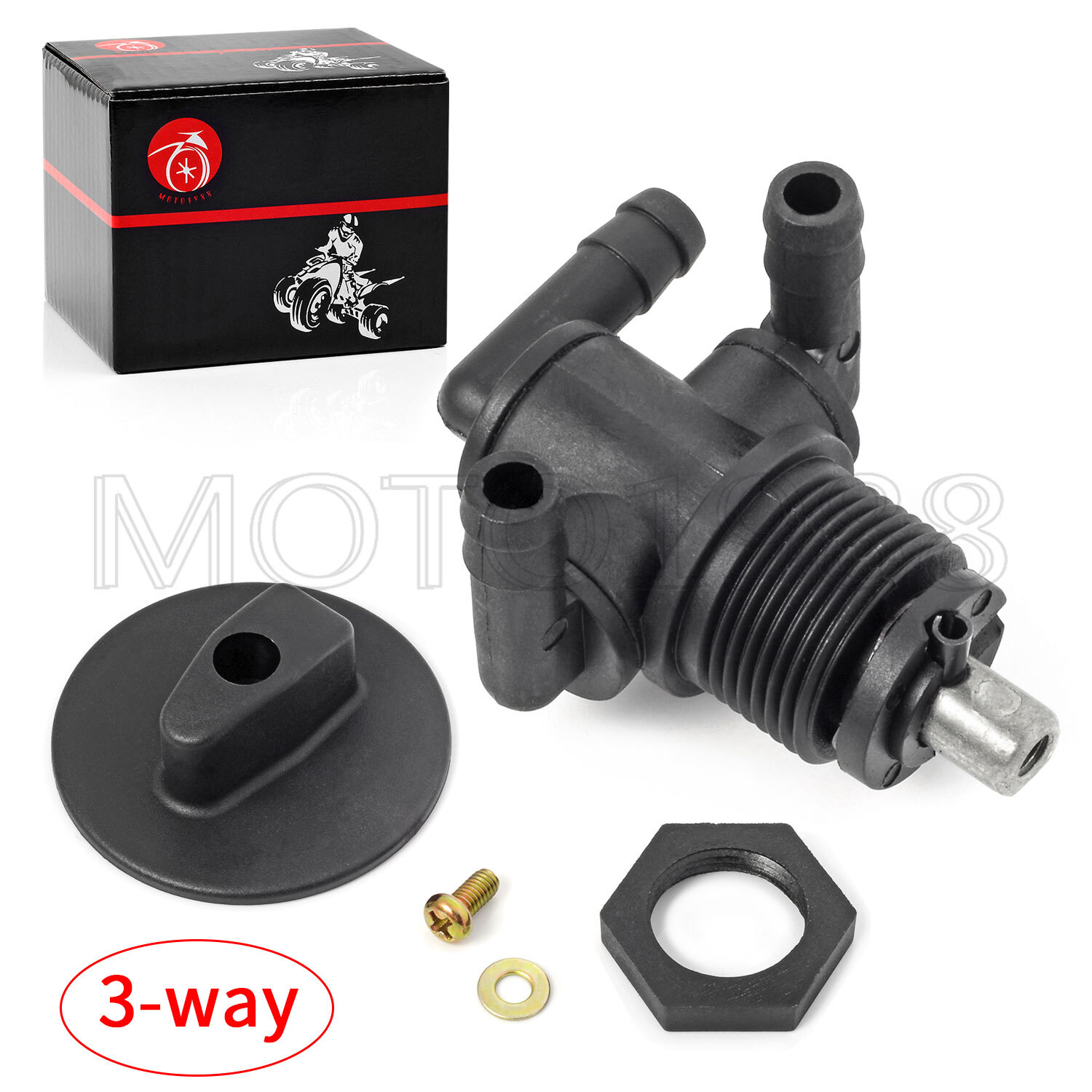 Fuel Tank Valve Petcock 3 Way & Knob NUT For Polaris Magnum 325 330 500 7052161