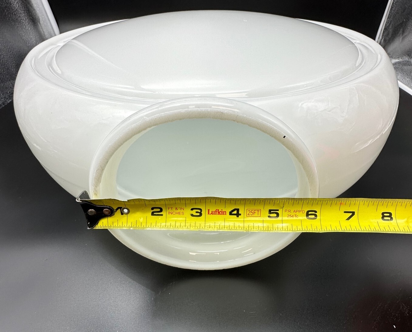 13.5" Milk Glass Gas Pump Globe Body - Wide Body - 5 3/4" Wide