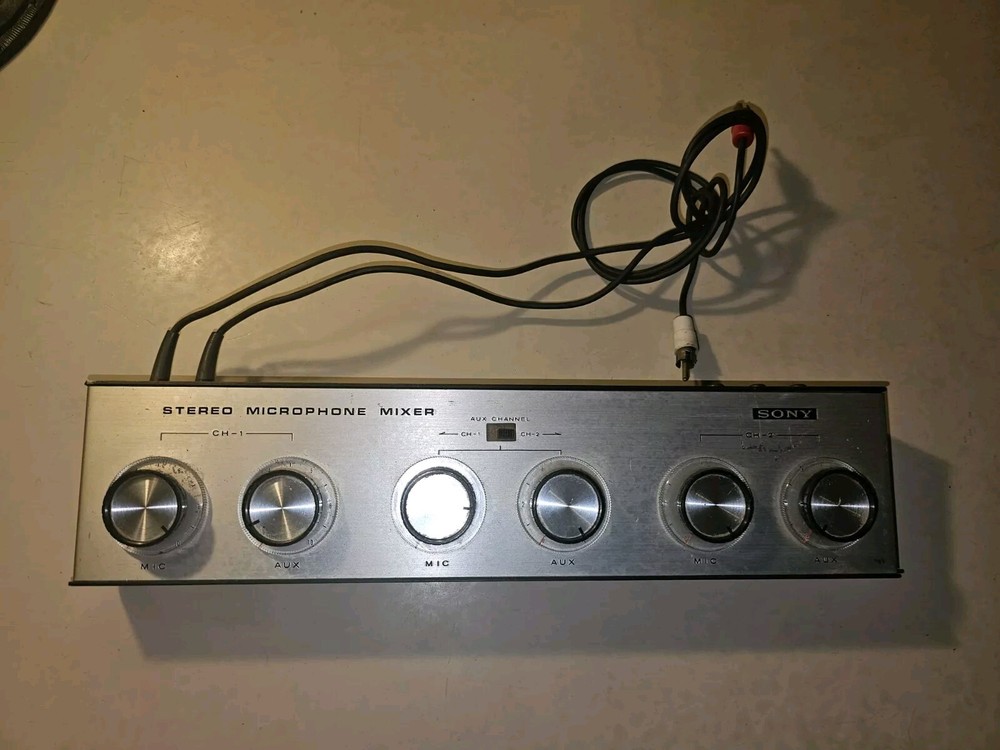 Vintage Sony Stereo Microphone Mixer Model MX-6S UNTESTED AS-IS