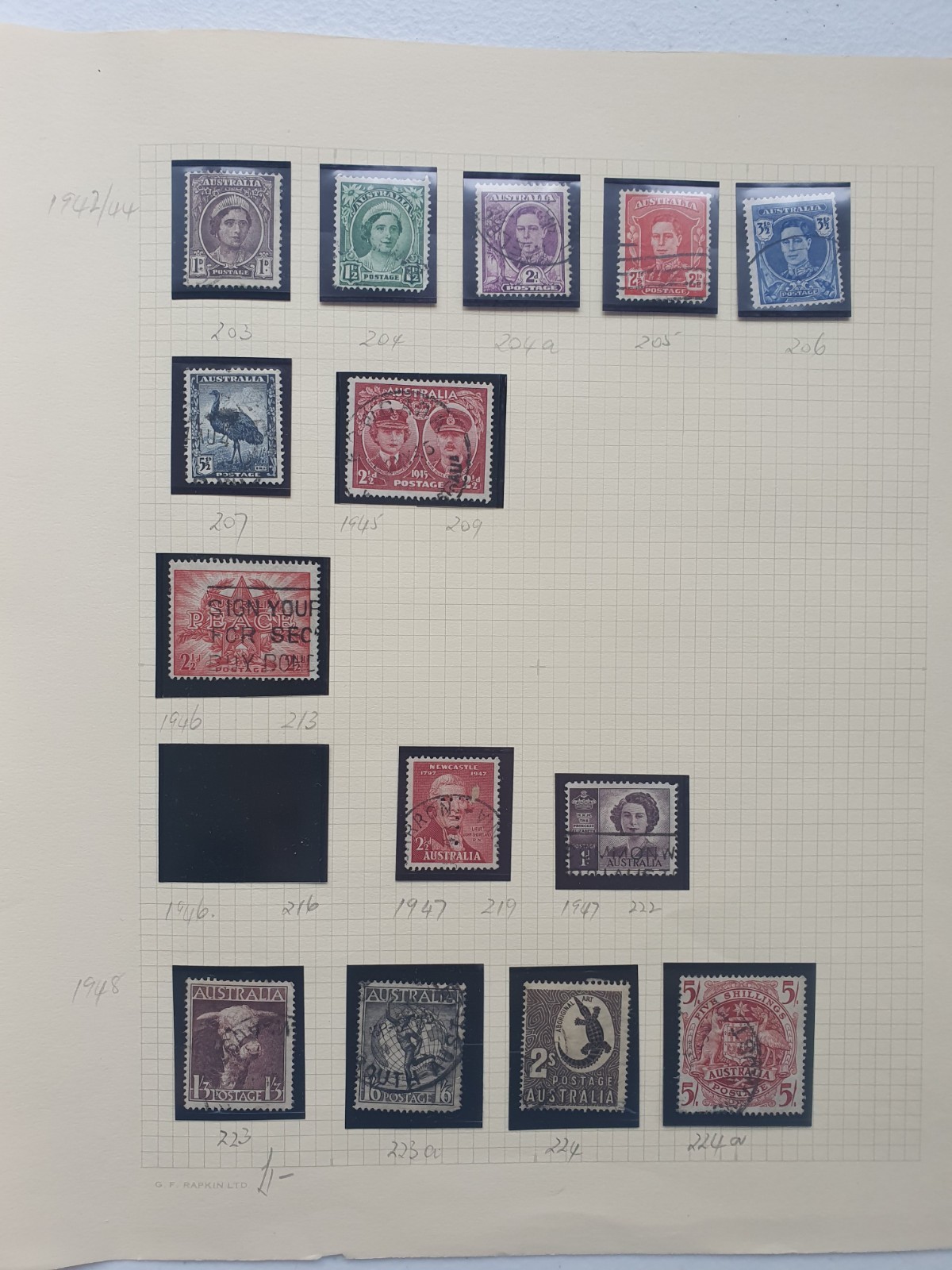 Australia Stamps On 4 Pages - Used