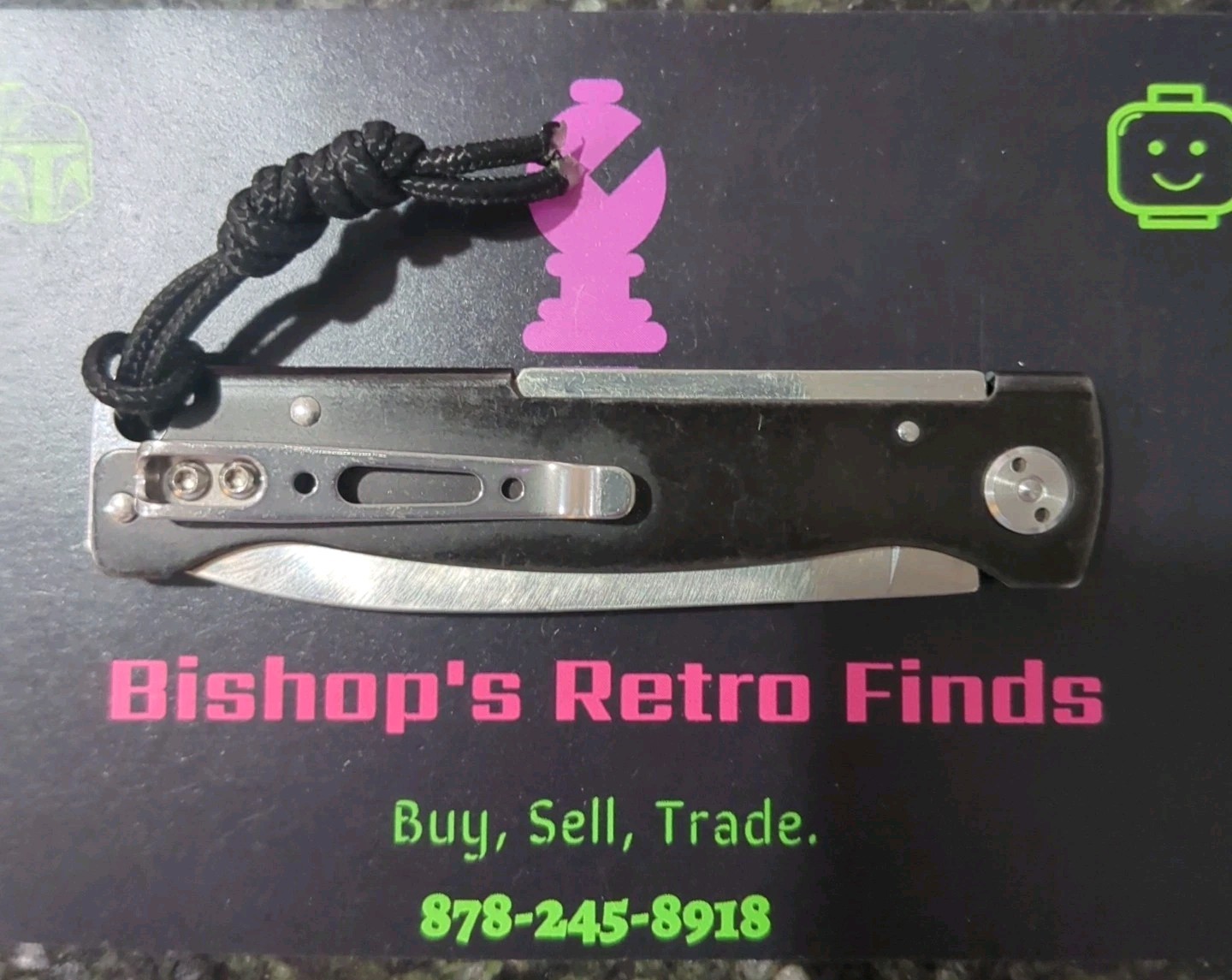 Boker Plus Atlas Black 12C27 Steel Pocket Knife 01BO851 Minimalist Design Slim