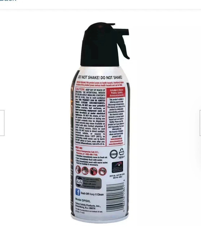 Falcon Dust-Off Electronics Compressed Gas Duster, 10oz - 4 Pack