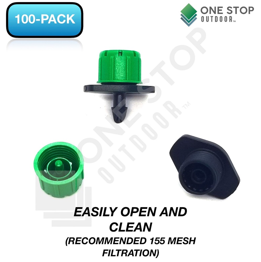 100Pc Adjustable Emitter Dripper Micro Drip Irrigation Sprinkler Watering System
