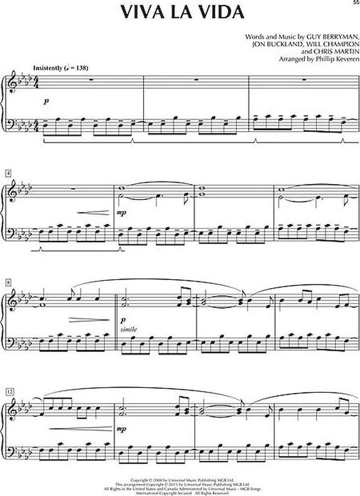 Coldplay for Classical Piano