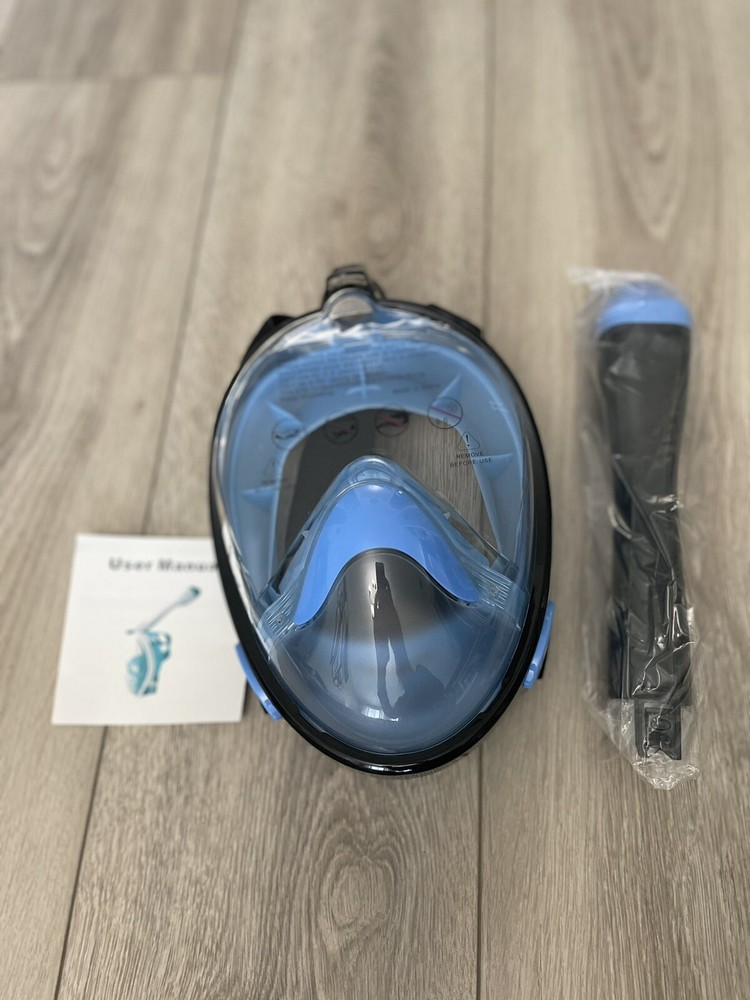 NEW Blue Full Face Snorkel Mask Size S-M