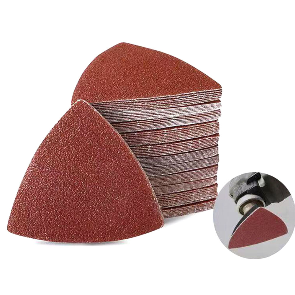 Multi Tool Triangular Sanding Pad Papers 40 60 - 200 Grit 80x80x80mm Sandpaper