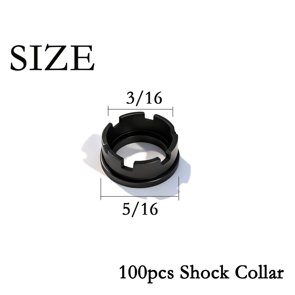 e5e10 100 PCS High Performance Replacement Shock 100pcs Collar, Black