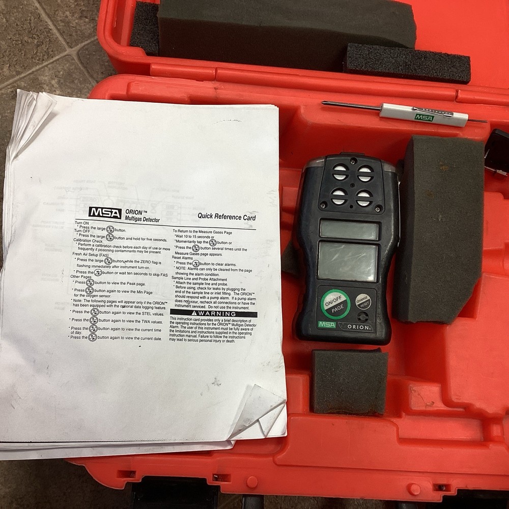 MSA Orion Multi Gas Detector With Case (LBB19)
