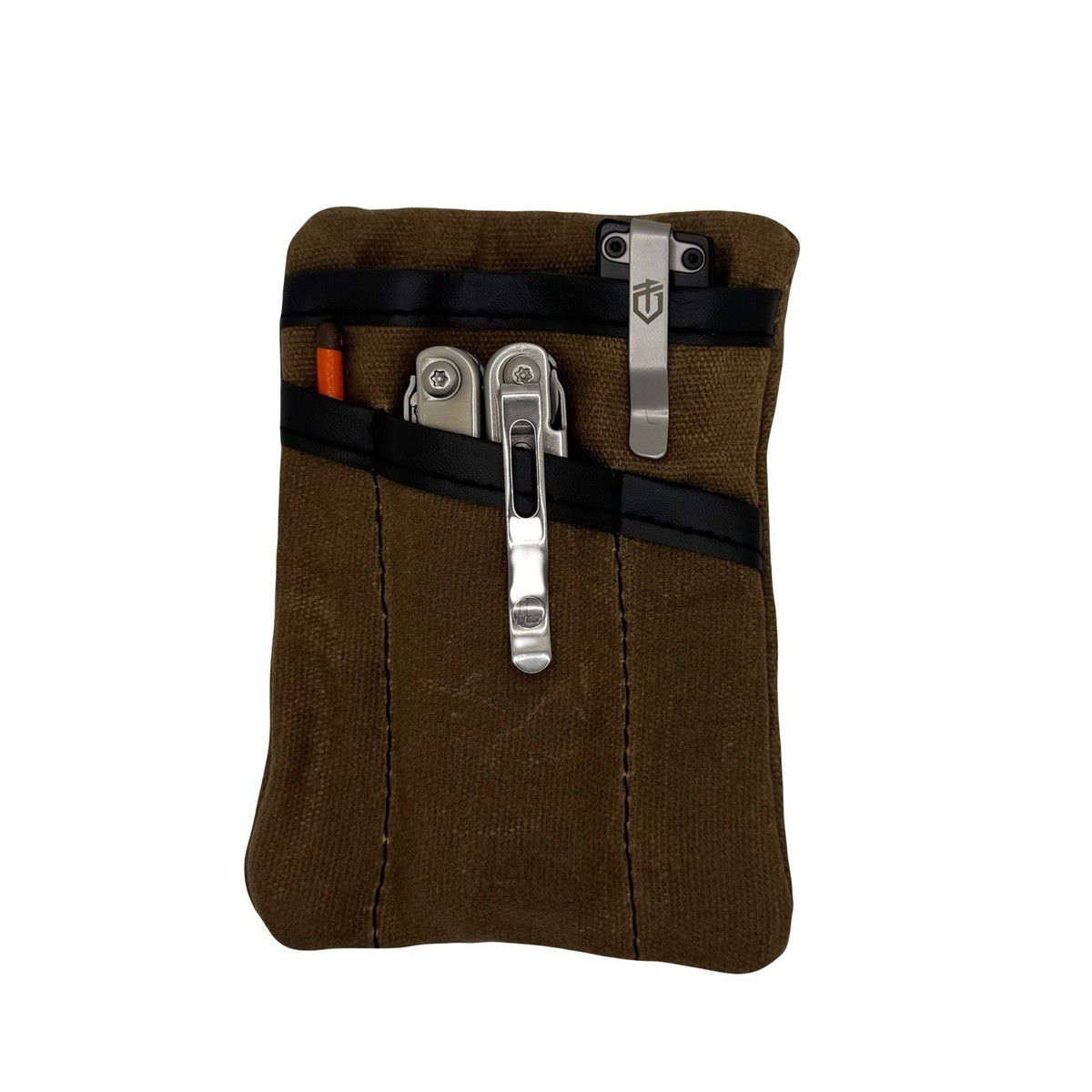 Waxed Canvas Pocket EDC Organizer - Brown