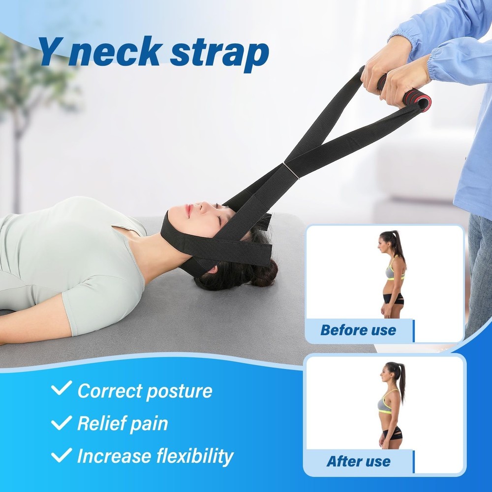 Neck Stretcher Strap - Decompression Device for Spine Chiropractic, Neck Disc...