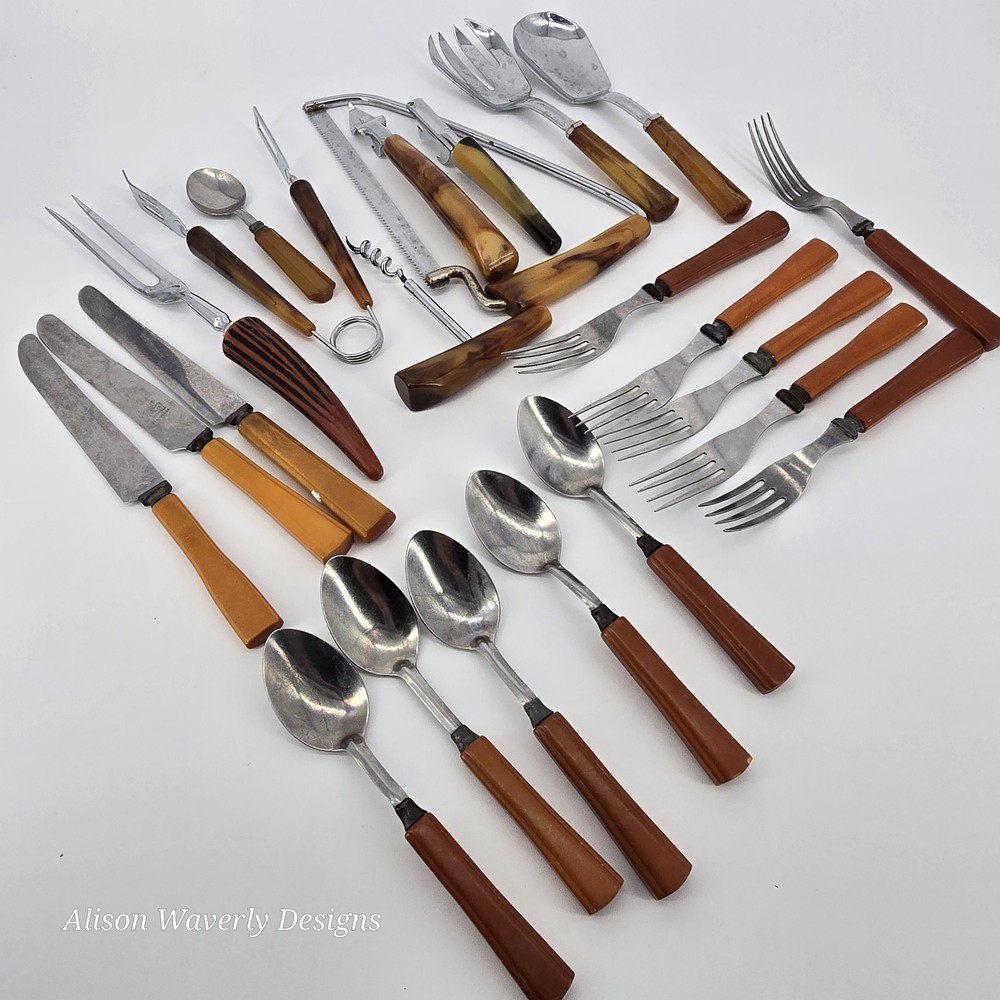 Bakelite Hostess Set & Utensils