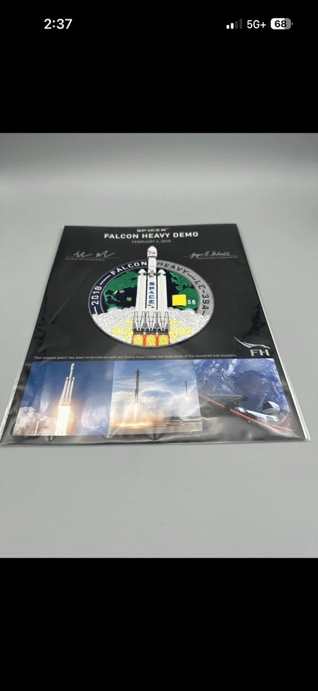 SpaceX Rare Falcon Heavy Flown Patch