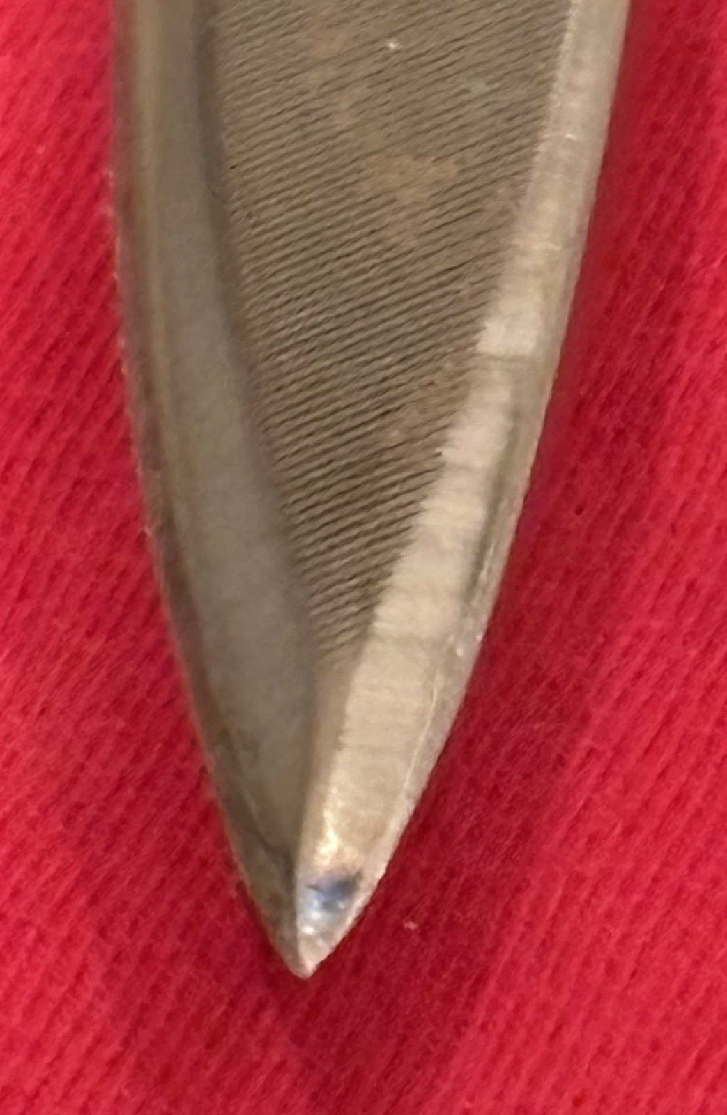 ANTIQUE SWORD HANDLE & USA FILE TO A THEATER KNIFE - NEW SHEATH