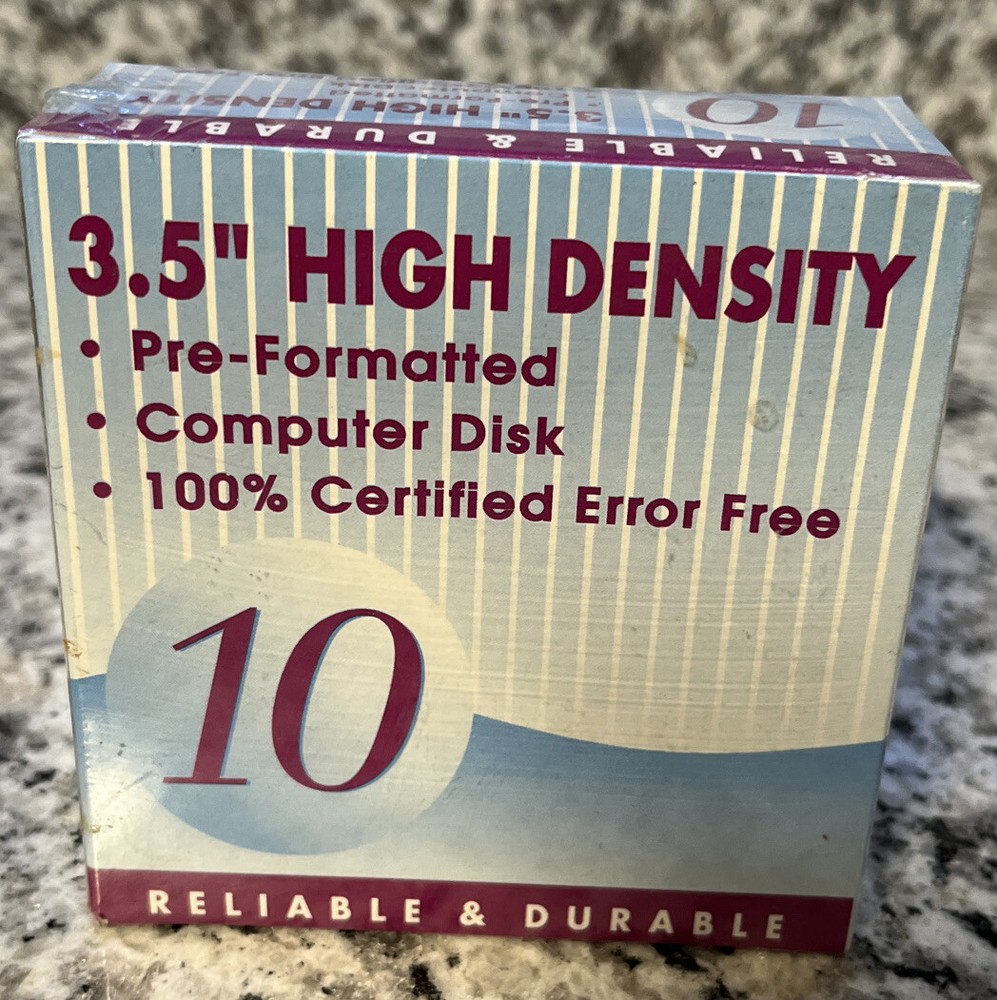 High Density 3.5"  Computer Disk Pre-Formatted 10 pack NEW SEALED