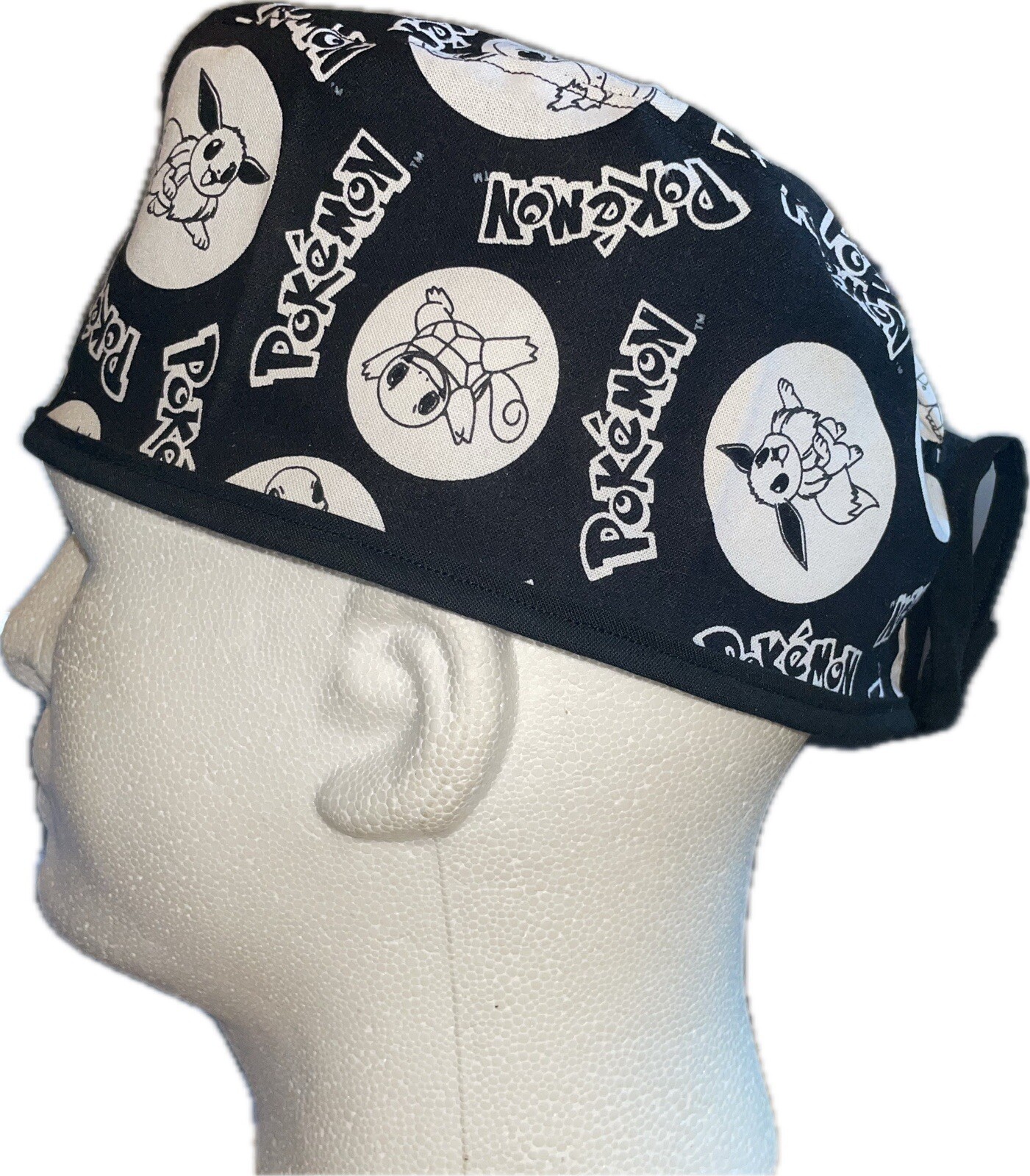 Pokémon B&W Scrub Hat Chemo Cap