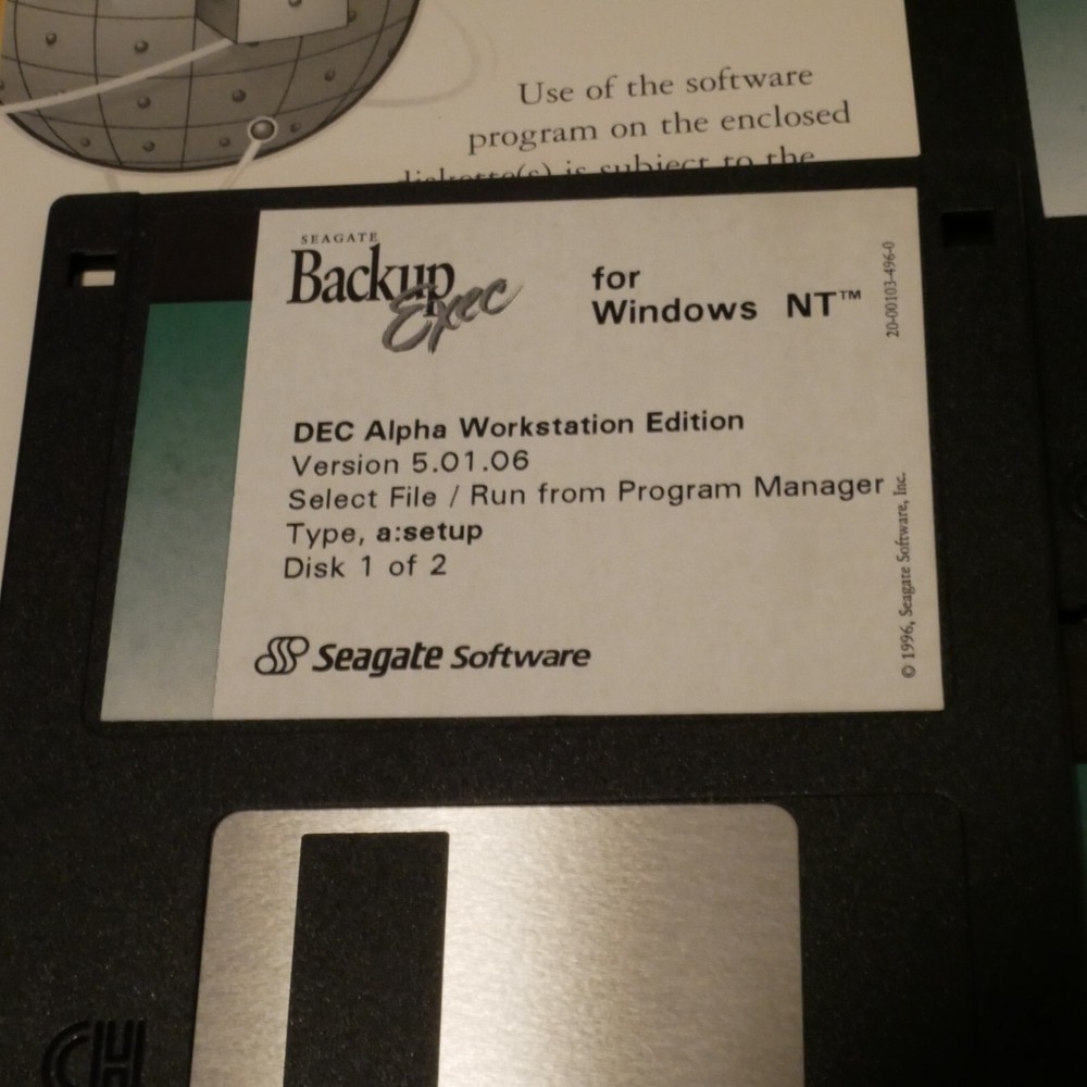 NOS Sealed Backup Exec Windows NT Workstation Edition Seagate Arcadia Software