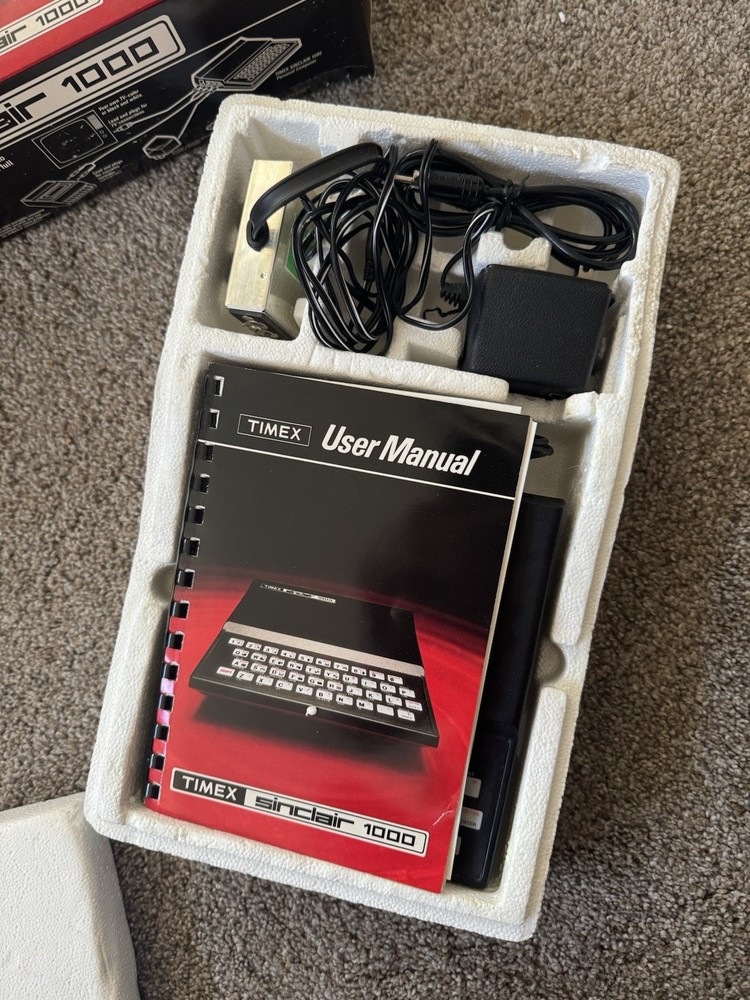 Timex Sinclair 1000 Personal Computer w/ Box Cords Manual Untested
