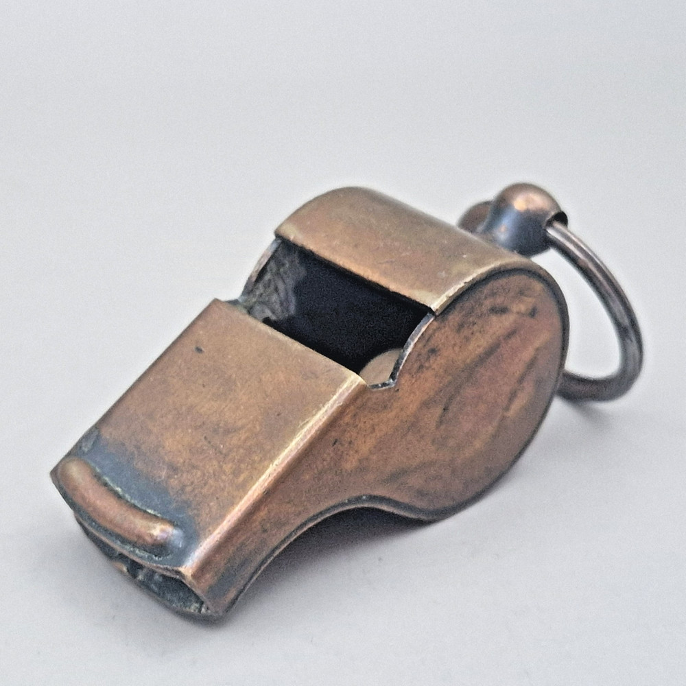 Vintage Copper Whistle with Ring
