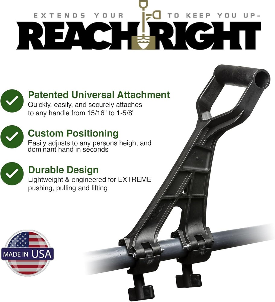 2-Pack Reach Right Back Saving Attachment,Converts Tool Into Ergonomic Yard Tool