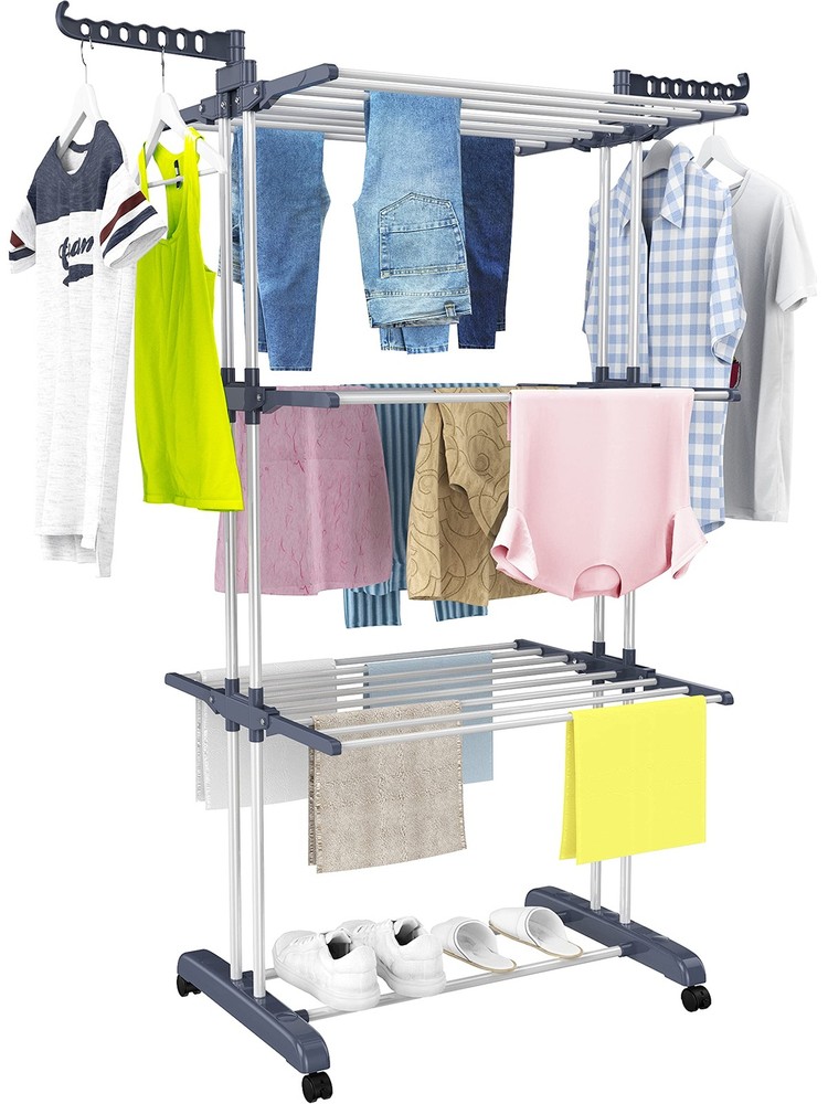 HOMIDEC Clothes Drying Rack, Oversized 4-Tier(67.7 High) Foldable Stainless Stee