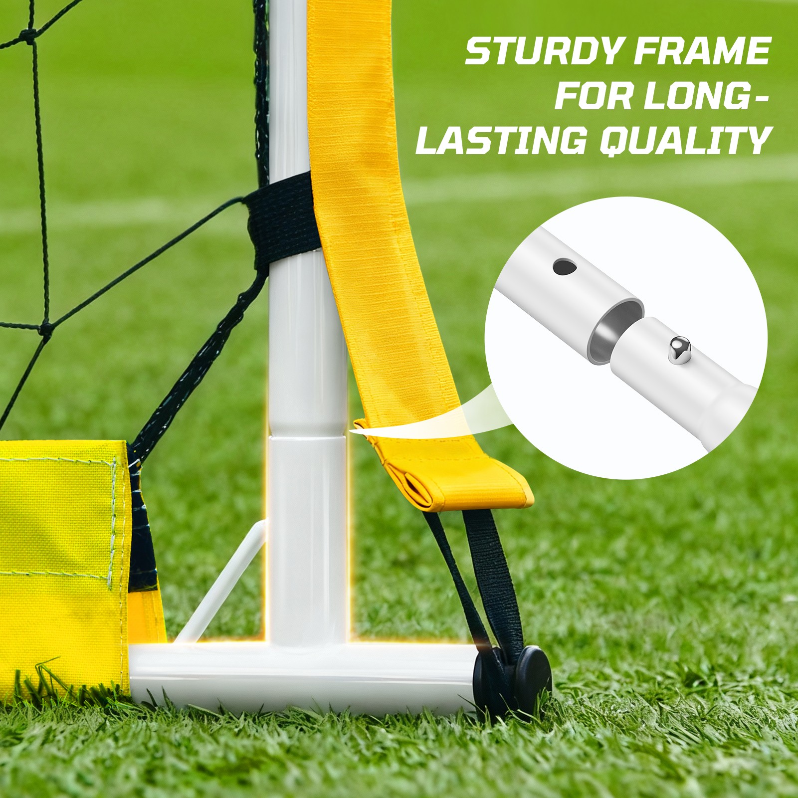 12'x6' Portable Soccer Goal for Backyard Adults w/Net & Frame Ladder & 12 Cones