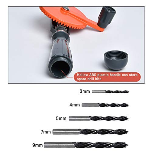 Hand Drill Akamino Powerful and Speedy Manual Hand Drill with Anti Slip Handle