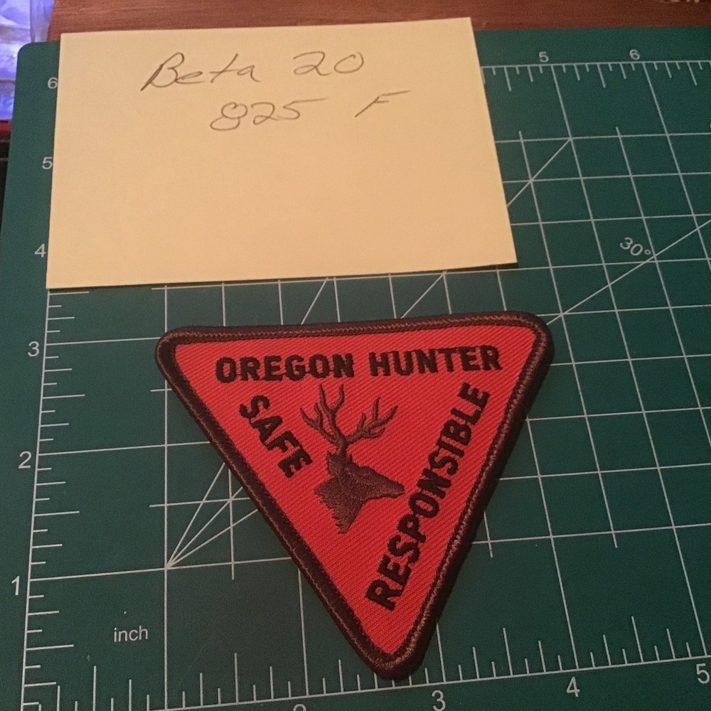 Oregon Safe Hunter Patch Blue and Gold (w18)