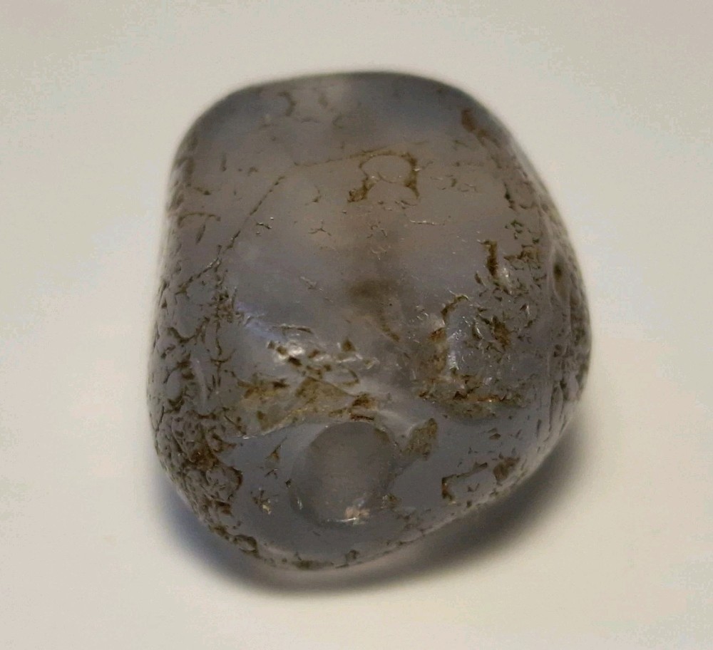 ANCIENT RARE BLUE CHALCEDONY AGAT BEAD
