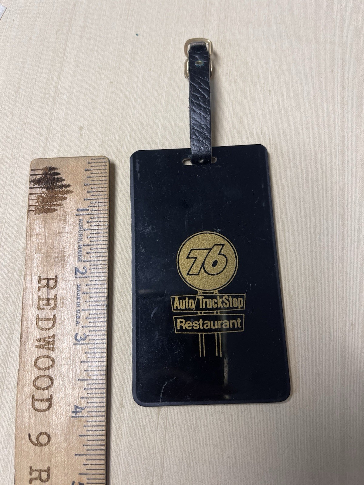 76 AUTO TRUCK STOP RESTAURANT Bag Baggage Luggage Tag Vintage