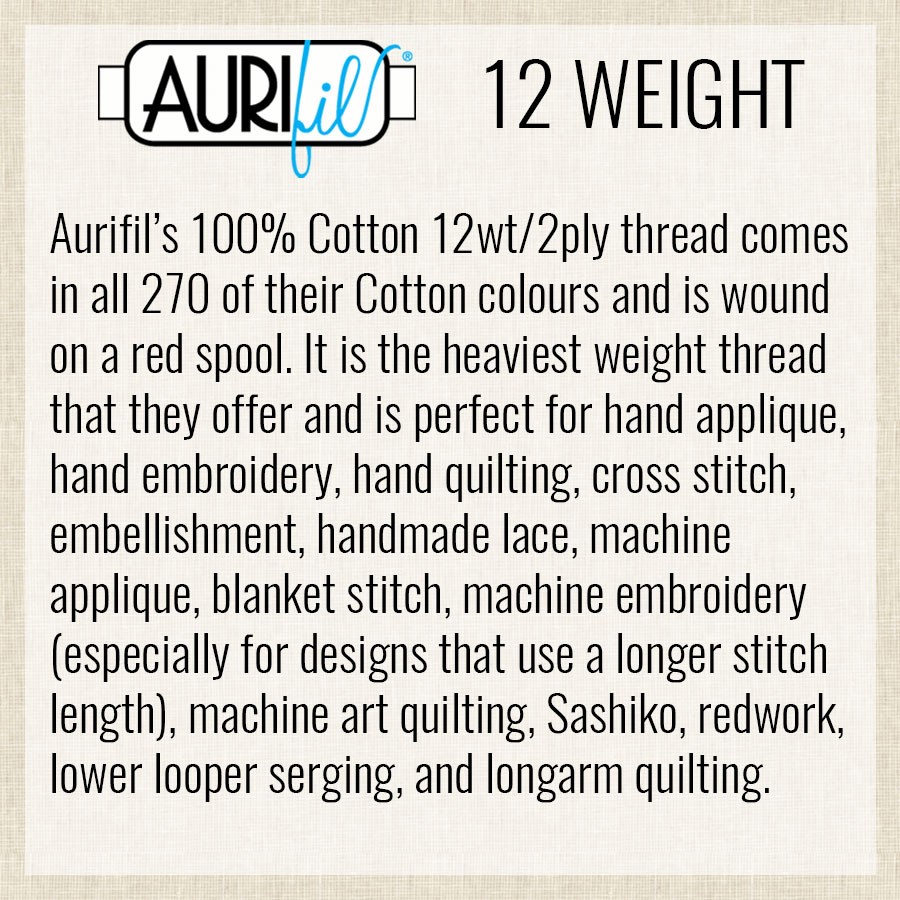 Shell 2315 | 12wt Small Spool 50M / 54Y | Aurifil