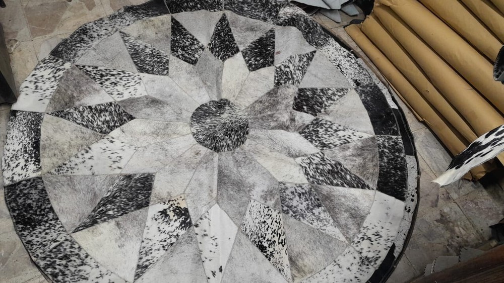 Natural Cowhide Leather Rug