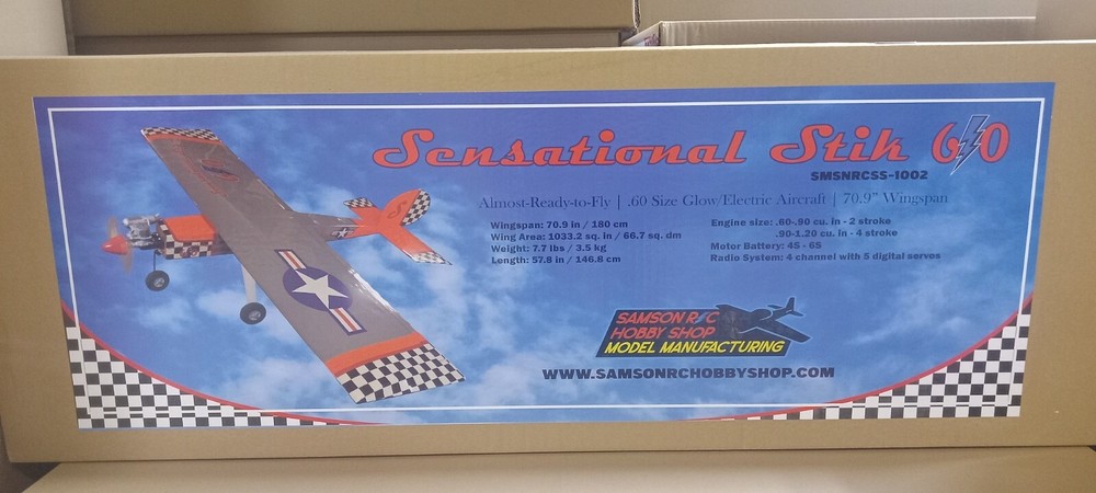 60 SIZE SENSATIONAL STIK ARF BALSA RC AIRPLANE!!!!