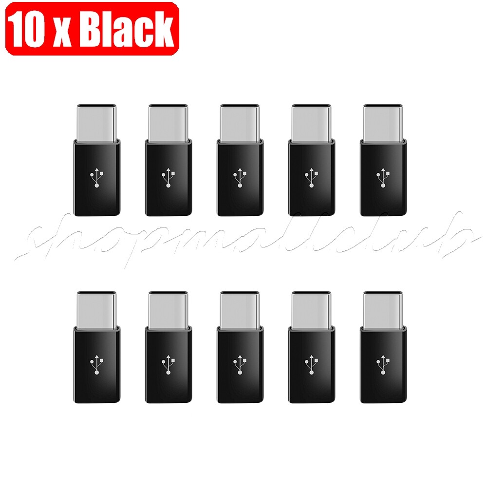 10 Pack Adapter USB (Micro USB to Type C) Converter Connector USB 3.1 to USB 2.0