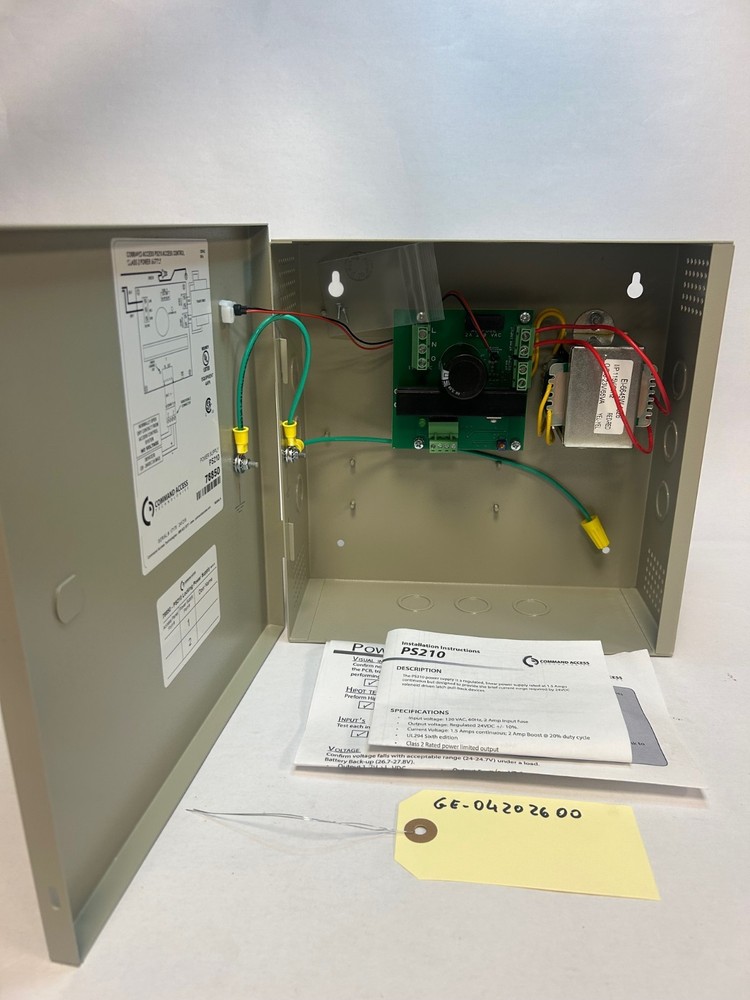 Command Access PS210 Access Control Class 2 Power Supply 78850