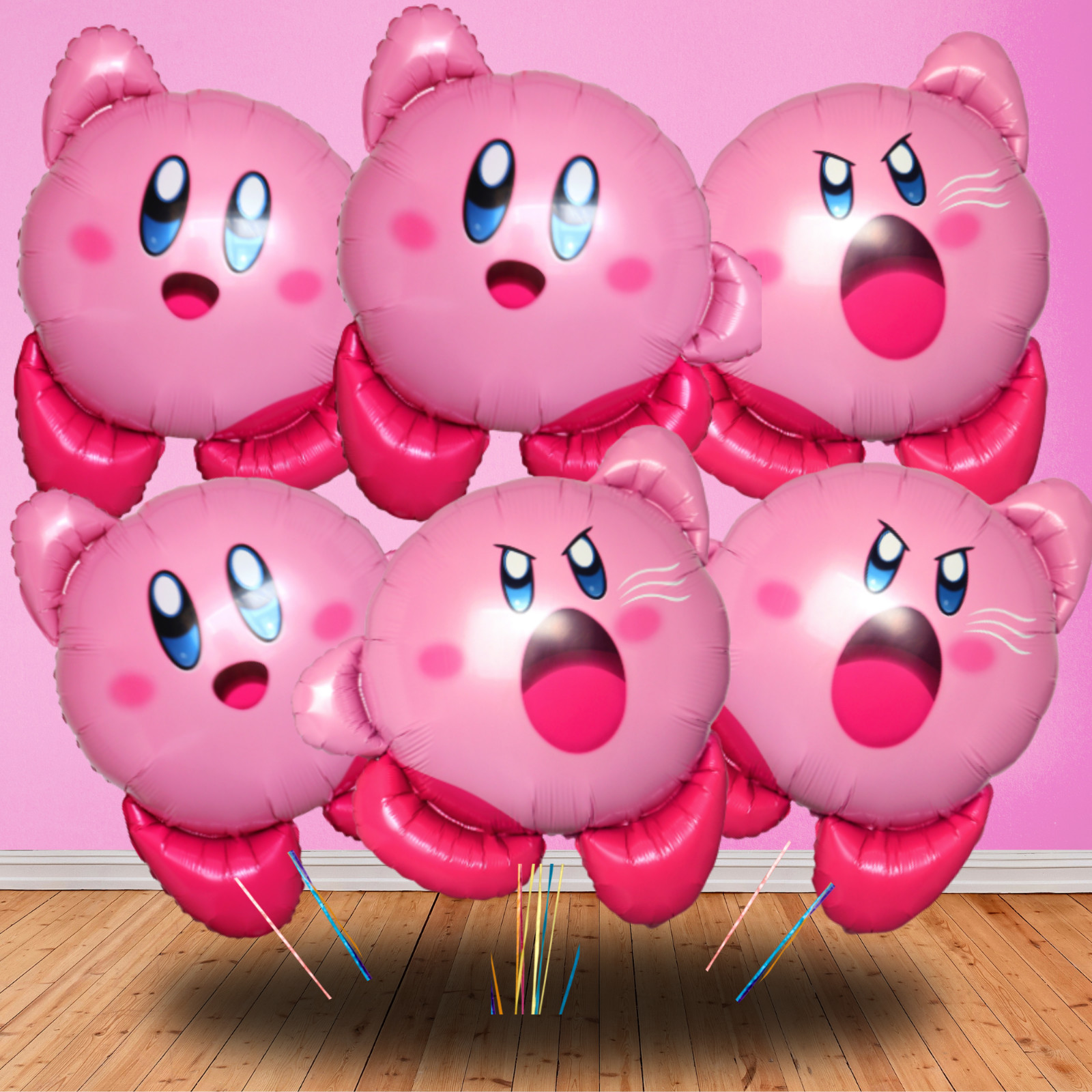 KIRBY STAR GAME foil balloon birthday party supplies centerpiece decoration