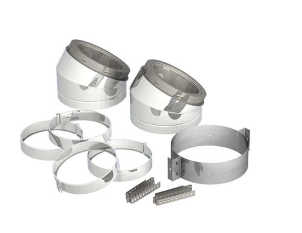 Supervent 8" ID Class A Double Wall 15° Elbow Kit