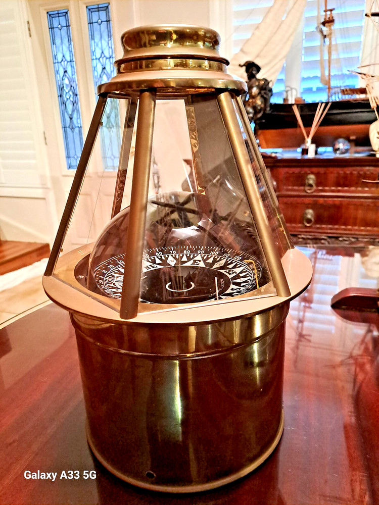 Danforth Skylight Constellation Compass Brass/ Glass 34cm High Unused
