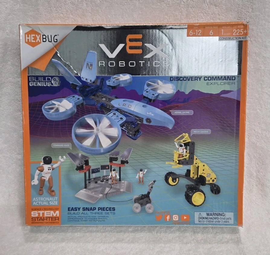 2017 HexBug Vex Robotics Discovery Command Explorer Stem Starter 225 Pcs New