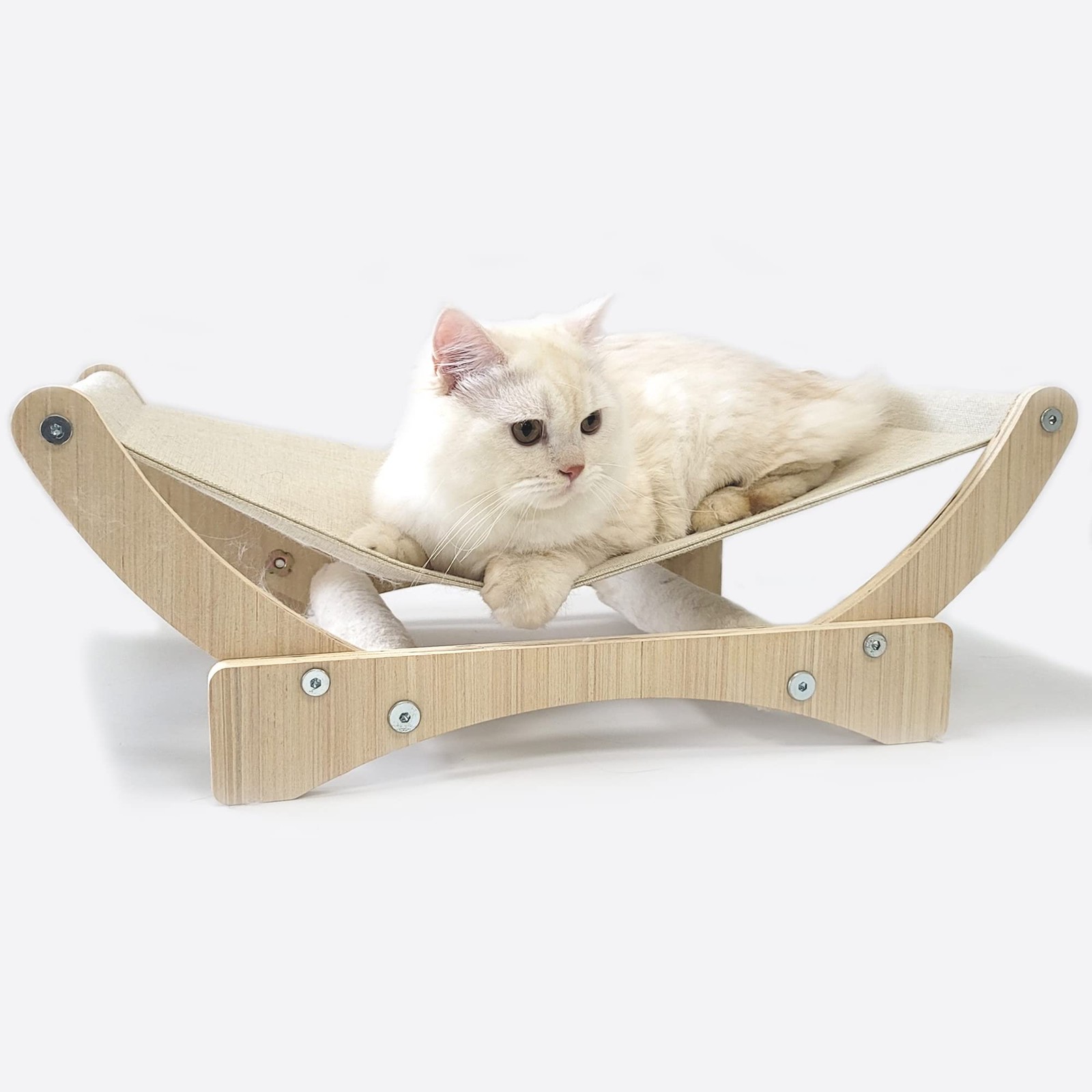 HeyKitten 24in Cat Hammock Elevated Couch Bed with Sturdy Stand Raised Loungi...