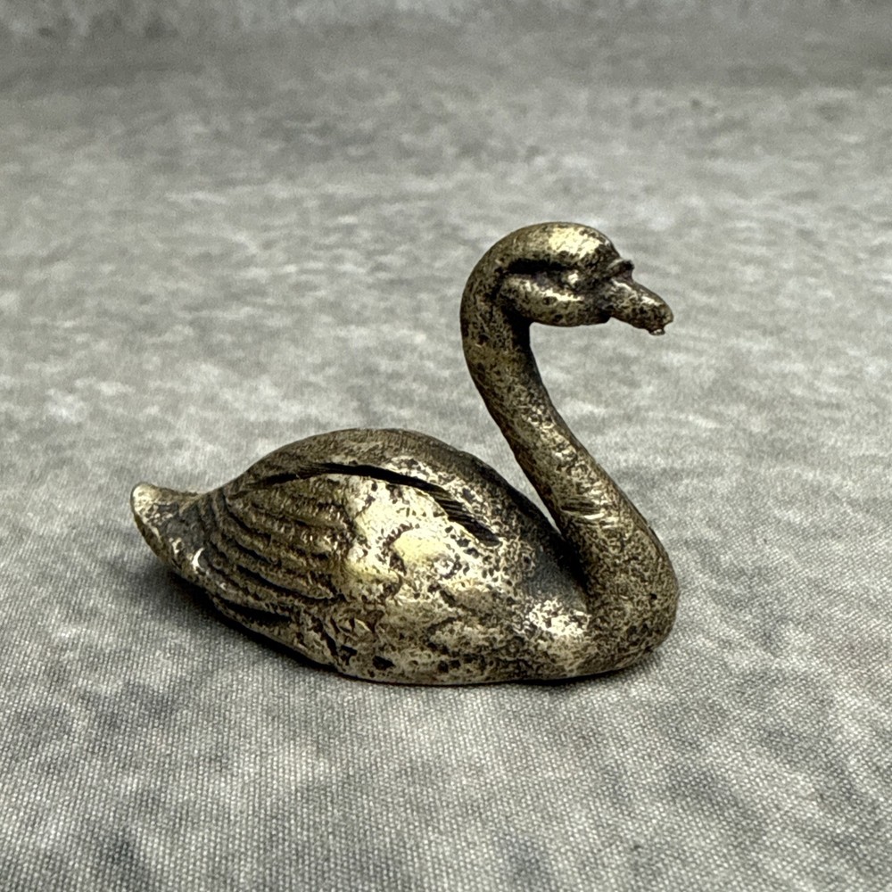 Vintage Swan Silver Plated Place Card Holder