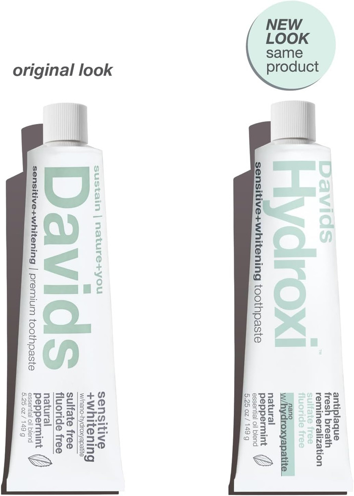 Davids Hydroxi Fluoride Free Nano Hydroxyapatite Toothpaste for Remineralizing E