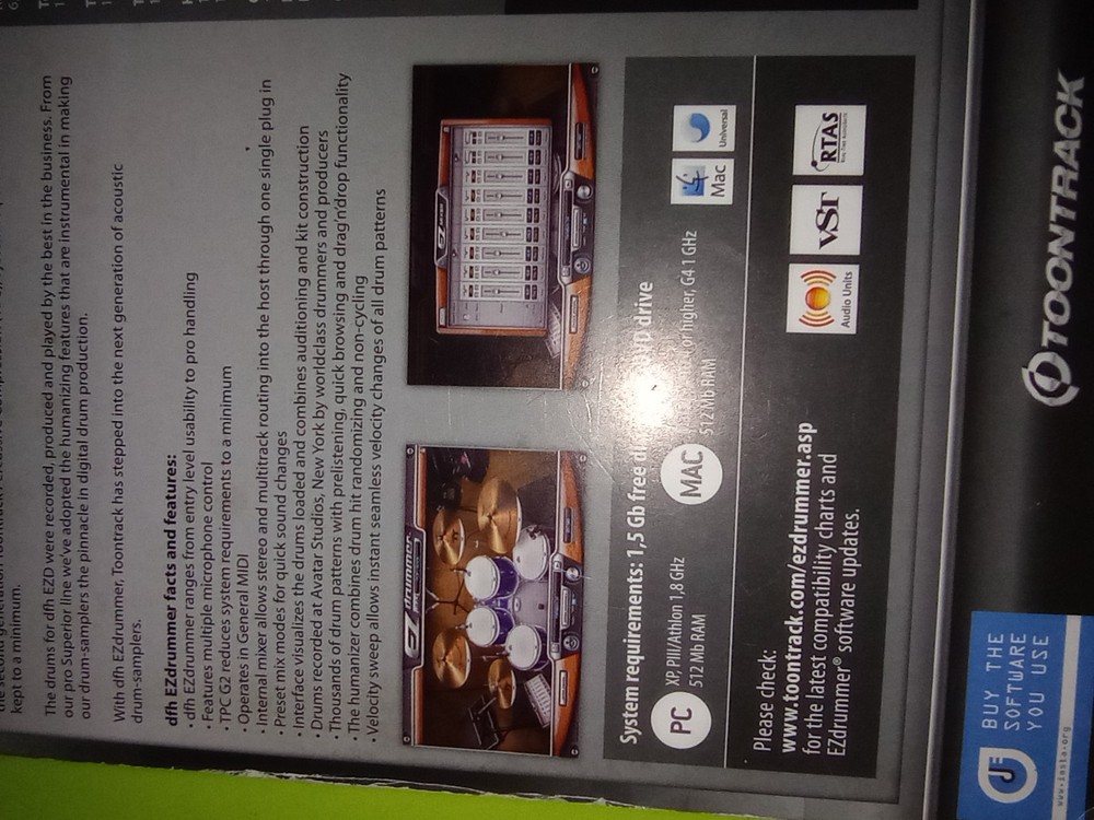 TOONTRACK EZ DRUMMER 1.1.4 Multi Layer Drum Software DVD With Serial#