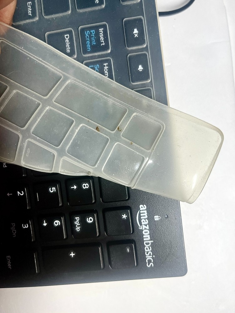 Amazon Basics USB Wired Computer Keyboard (QWERTY) and Mouse Bundle Pack, Black