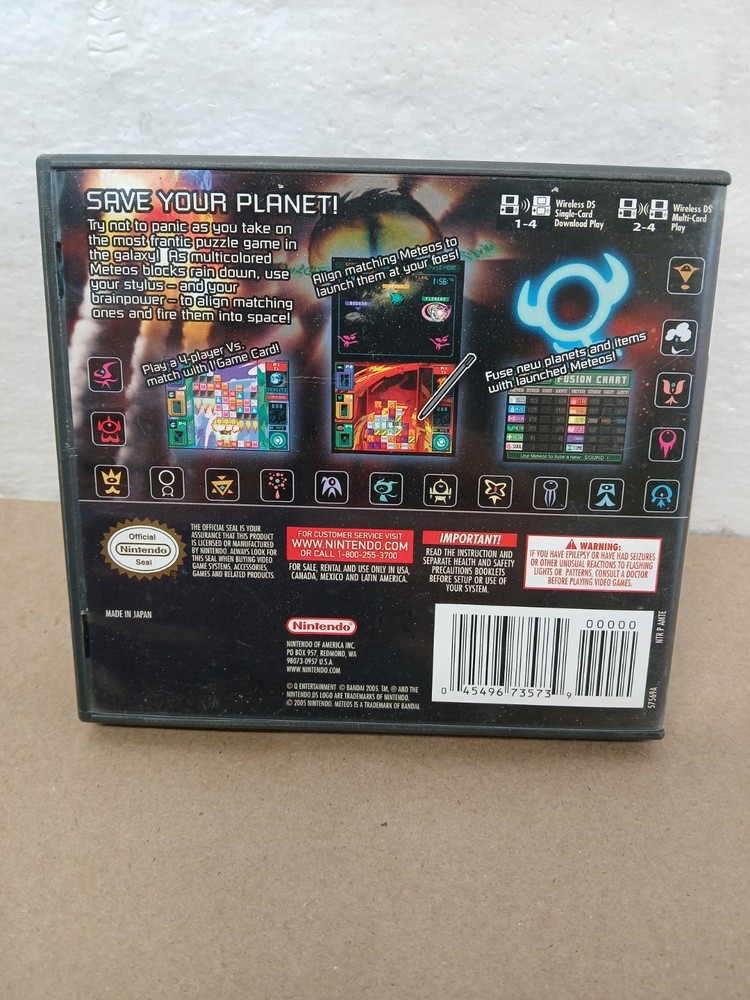 Meteos Nintendo DS case & Manual only