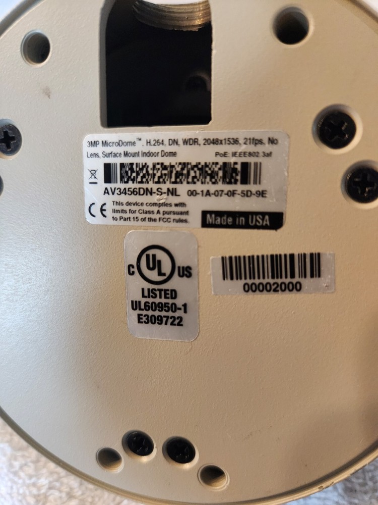 Arecont Vision Beige MicroDome Security Camera AV3456DN-S-NL